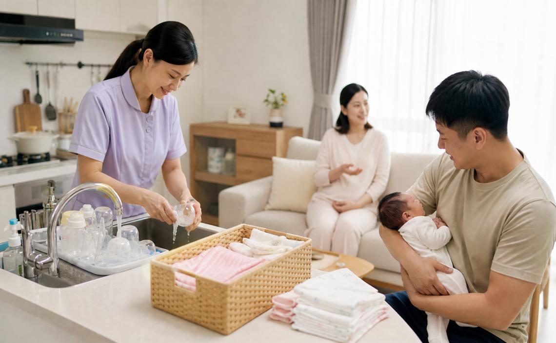 月嫂會做家事嗎?母嬰清潔、洗衣、採買與全家家務的服務界線