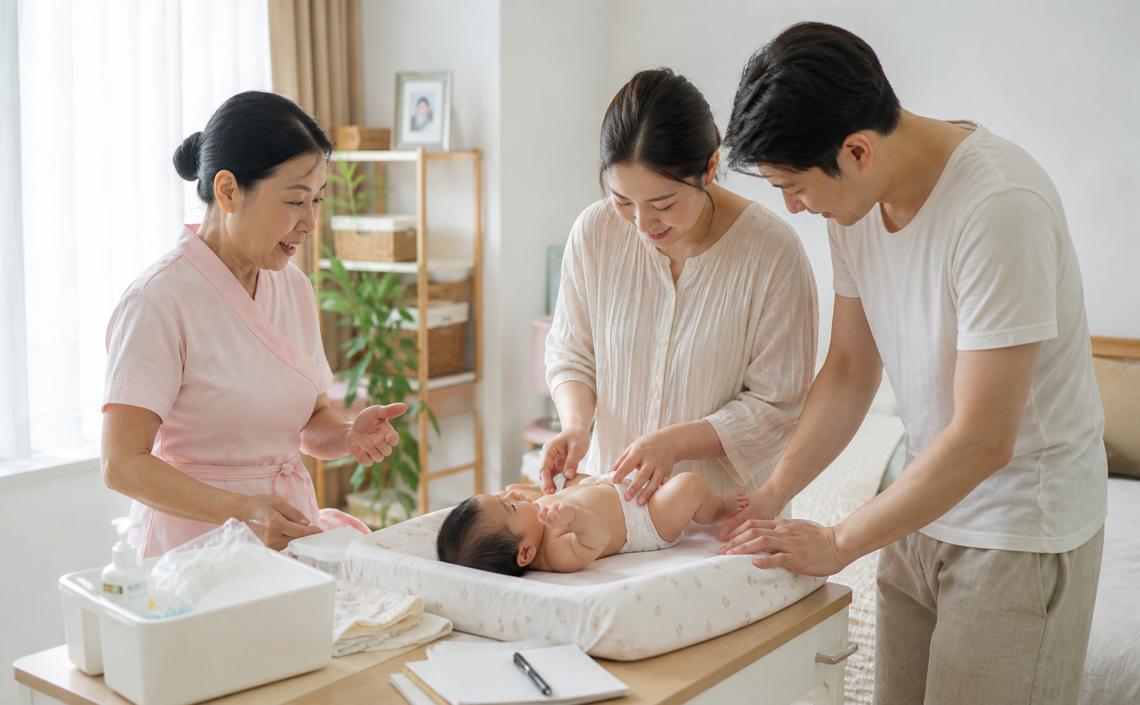 月嫂離開後怎麼接手照顧寶寶？家人練習、作息紀錄與結案交接清單