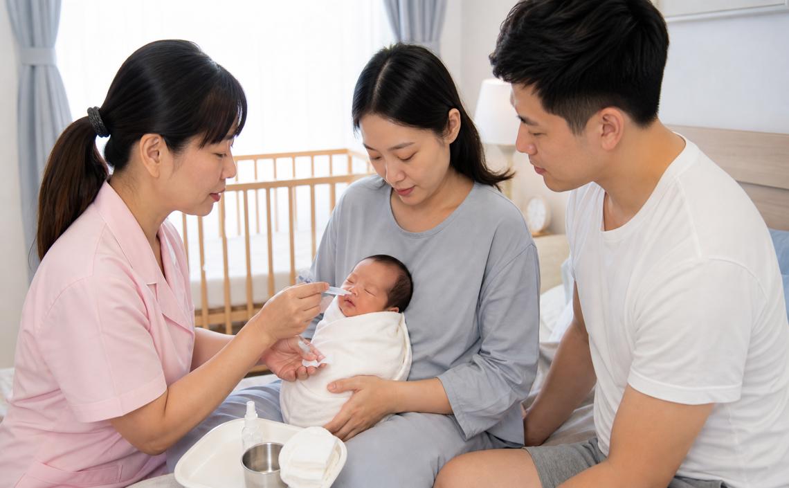 新生兒鼻塞、鼻屎怎麼清？安全清潔方法、餵奶睡眠調整與就醫警訊